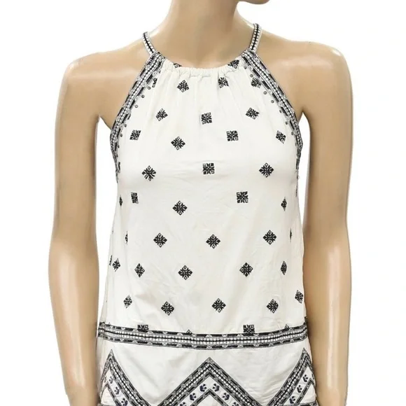 Anthropologie White and Black Tank Top - Picture 5 of 6